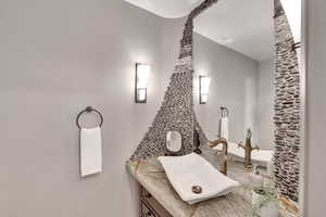 Bathroom featuring vanity