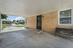 View of patio with a residential view