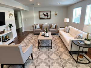 Virtually Staged Family Room