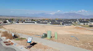 Mountain view with nearby suburban area