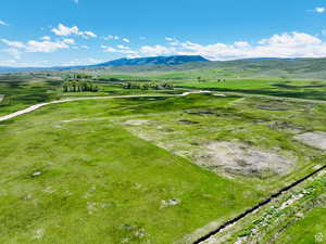 Mountain view with rural landscape
