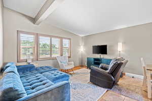 Living area with baseboards