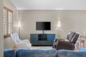 Living room with healthy amount of natural light