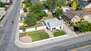 Aerial view of residential area
