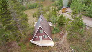 View from above of property