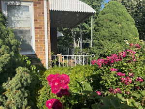 Exterior view of brick siding