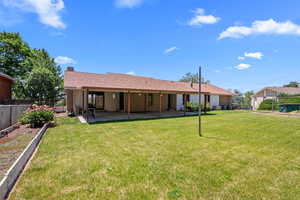Rear view of property with a patio