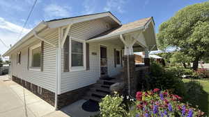 View of front of property with a porch