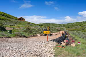View of yard featuring a mountain view