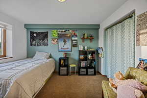 View of carpeted bedroom 2/5