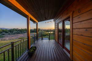 Deck with a mountain view