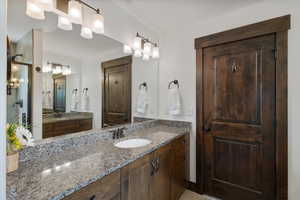 Full bathroom featuring vanity