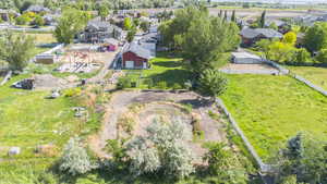 Aerial view of residential area