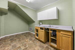 Kitchen has Outlets for a Stove & Refrigerator for a Full Kitchen (Stove, Microwave, & other Appliances in Garage)