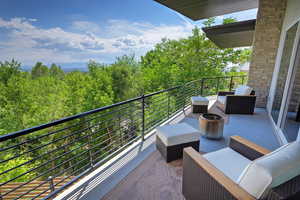 Balcony with an outdoor living space