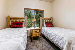 Bedroom featuring carpet flooring