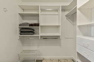 View of walk in closet