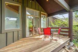 Deck featuring outdoor dining area