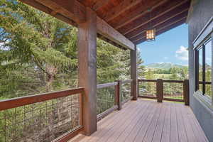 Deck with a mountain view
