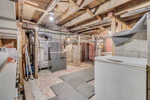 Unfinished basement and storage area