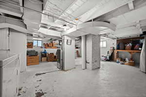 Below grade area featuring washer / clothes dryer