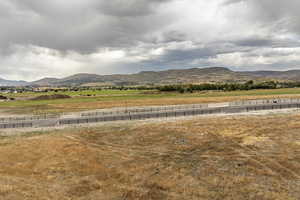 View of mountain background with rural landscape