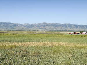 Mountain view with rural landscape