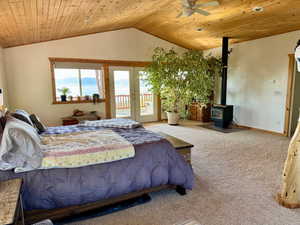 En Suite Bedroom with french doors access to deck