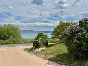 Water view featuring a mountainous background