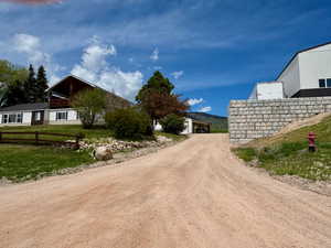 View of dirt / gravel driveway
