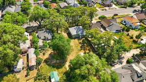 Aerial view of residential area
