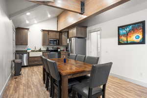 3rd floor kitchen and dining area