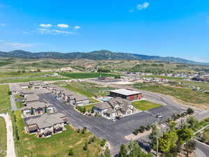 Aerial perspective of Waterdance Bear Lake showing bike paths on 3 sides