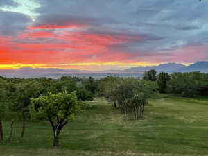 View from back deck at sunset