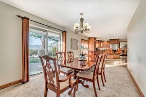 Spacious great room with sweeping panoramic mountain and valley views, can be used as a family room, dining room, den or flex space