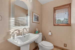 Main level guest powder room