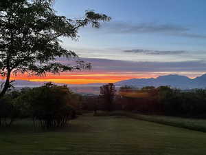 View from back deck at sunset