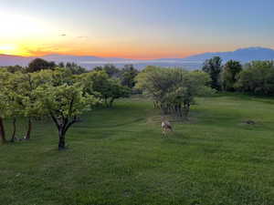 View from deck at sunset