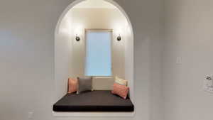 Hallway with arched walkways