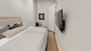 Bedroom with baseboards