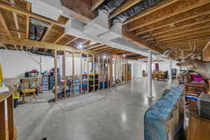 View of unfinished below grade area