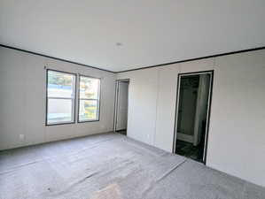 Unfurnished bedroom featuring carpet