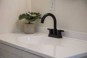 Bathroom view of vanity