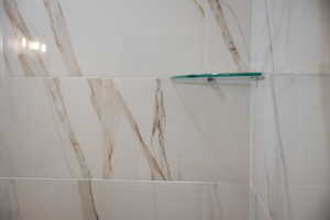 Bathroom view of a shower