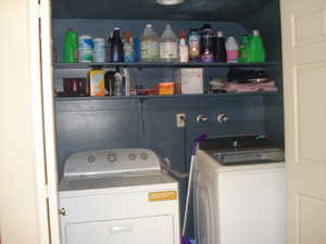 Laundry area with separate washer and dryer