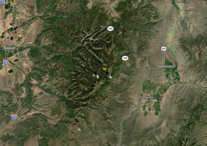 Aerial overview of property's location