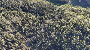 Aerial view of property's location with property parcel outlined