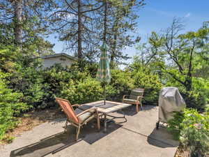 View of patio with area for grilling