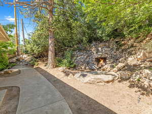 View of yard with a patio