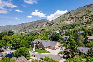 Mountain view featuring nearby suburban area